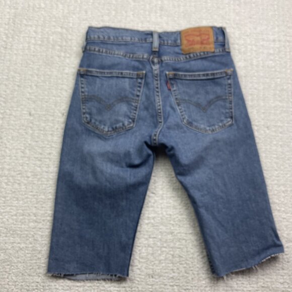 Levi’s 510 Cutoff Denim Shorts Men’s Size 28 Blue Distressed Jean Summer Casual - Picture 8 of 12